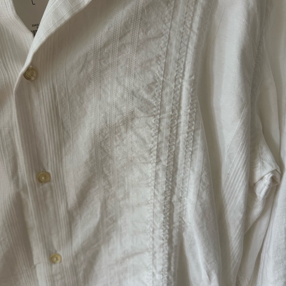 Banana Republic New With Tags White Mens Textured Button Up Size Large - Picture 2 of 5